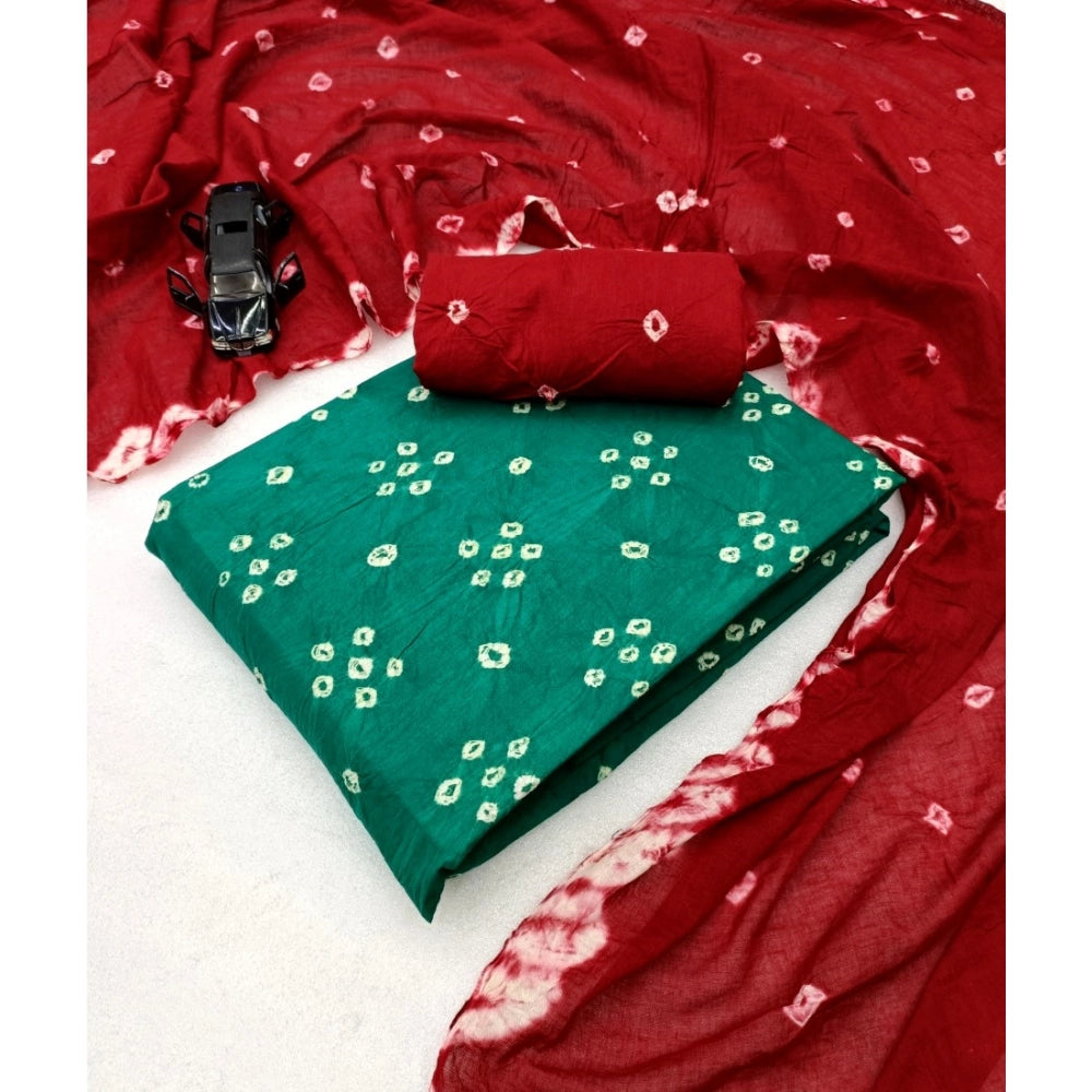 Amfyn Women's Cambric Cotton Printed Unstitched Salwar Suit Material With Dupatta 2.3Mtrs (Rama)