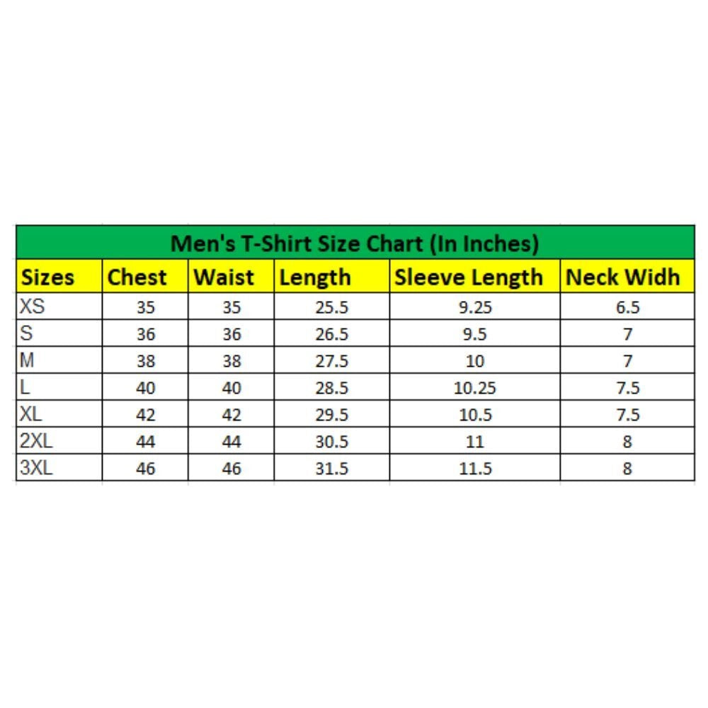 Amfyn Men's Casual Cotton Blend Printed Round Neck Half Sleeve T-Shirt (Black)