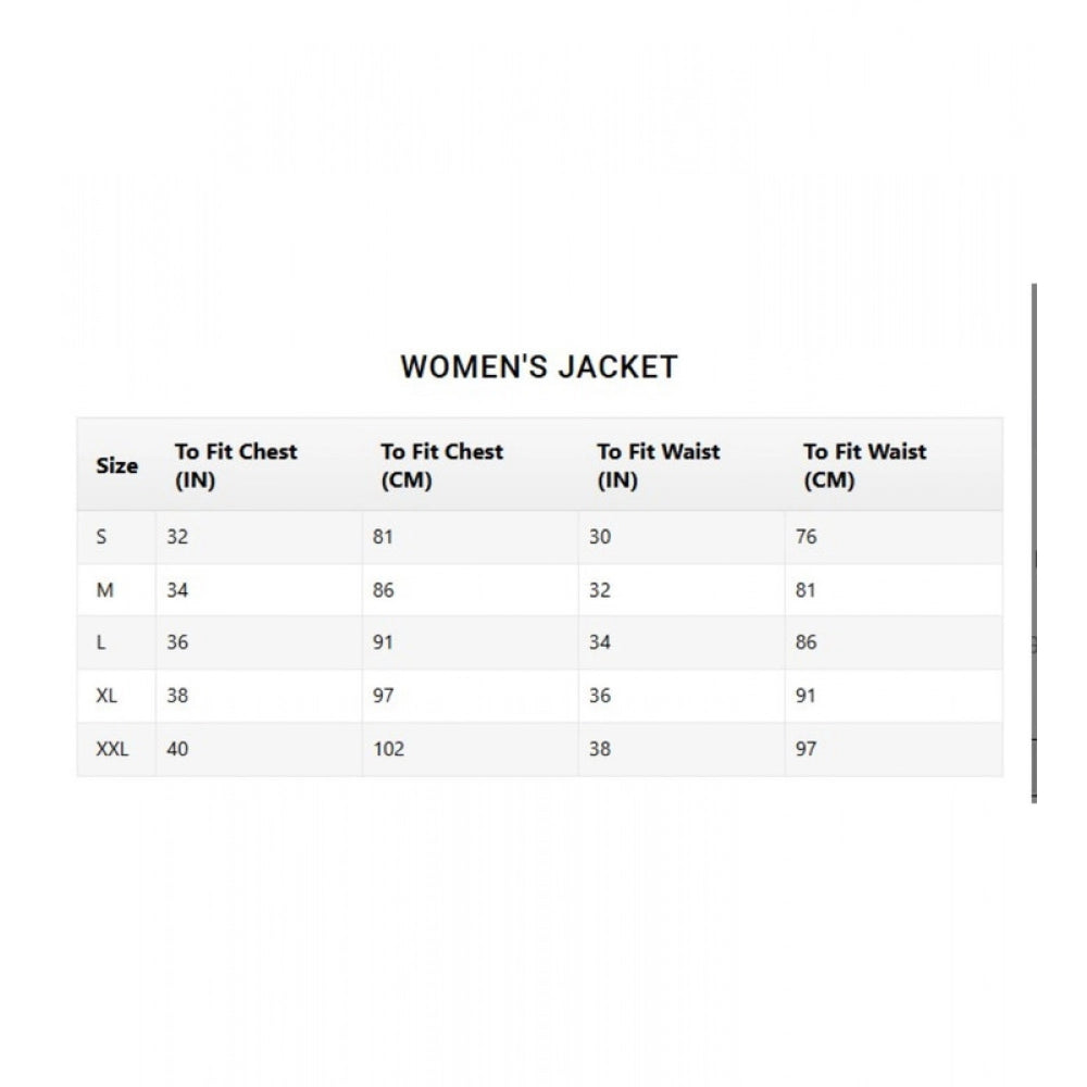Amfyn Women's Denim Solid Long Sleeve Jacket (Black)