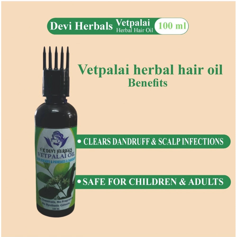 100 ml herbal hair oil bottle with green label and multi-tip dropper cap.