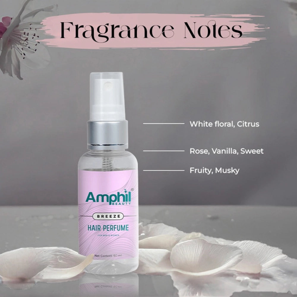 Amphi Breeze hair perfume mist spray bottle with translucent spray nozzle
