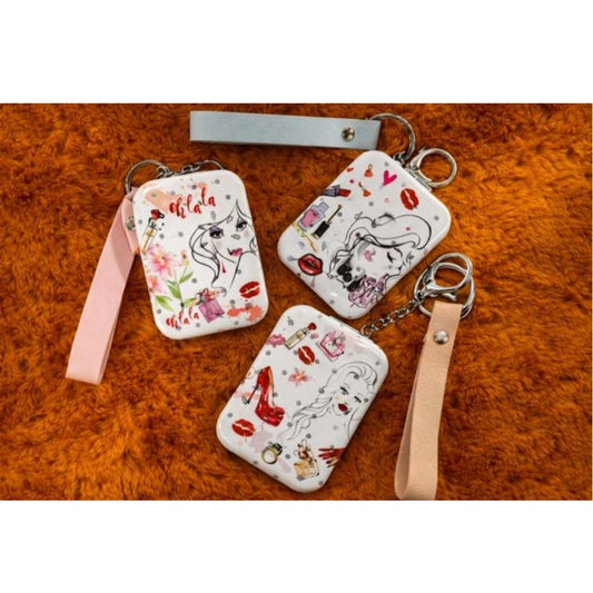 Amfyn Metal Rectangle Size Pocket Mirror (Multicolor)