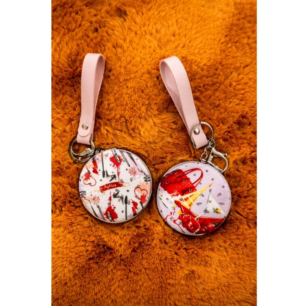 Amfyn Metal Circle Frame Pocket Mirror (Multicolor)