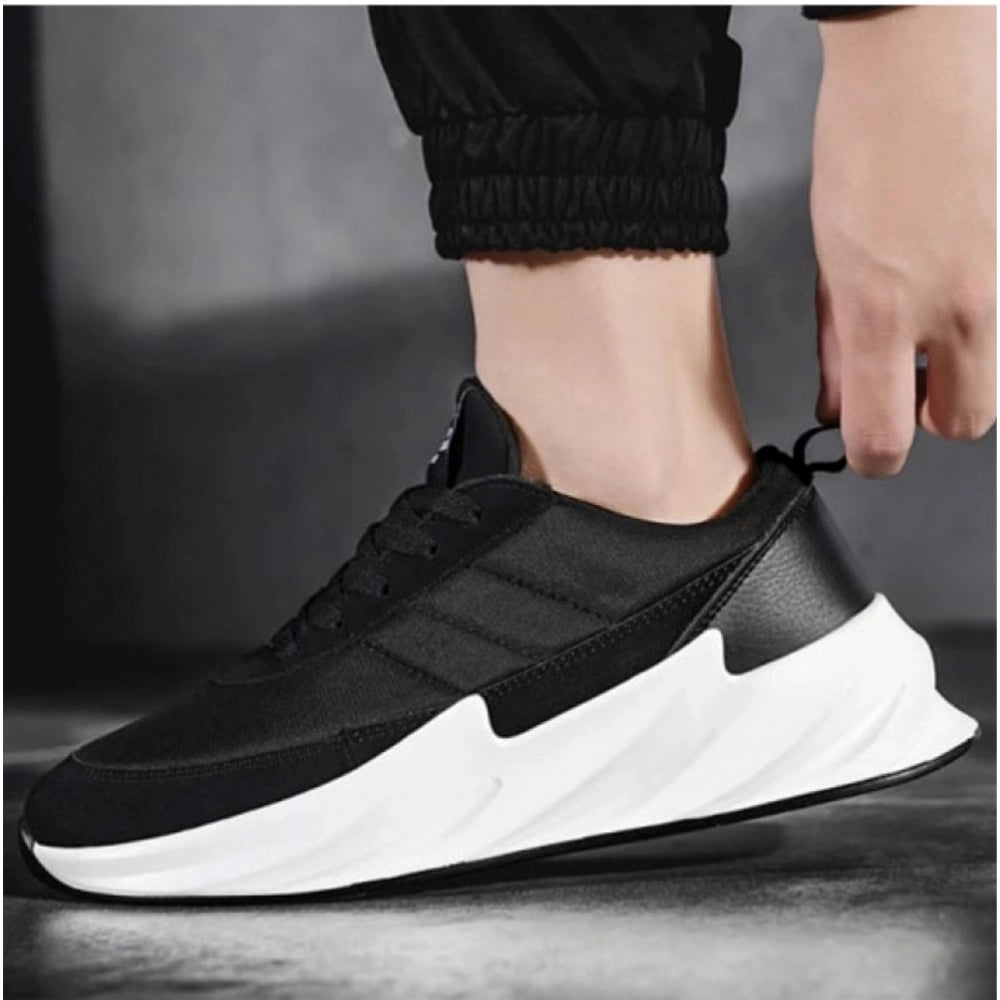 Amfyn Men's Casual Synthetic Lace-ups Casual Shoes (Black)