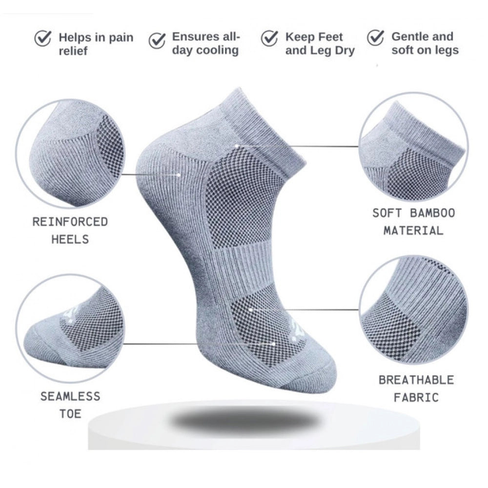 Amfyn 3_Pair Set Unisex Casual Cotton Printed Low Cut Socks (Multicolor)