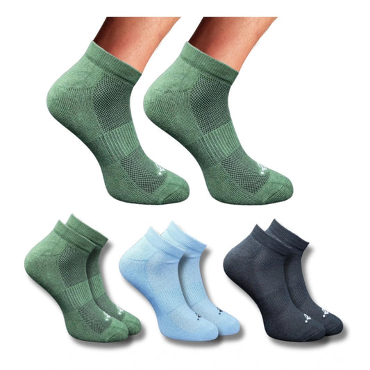 Amfyn 3_Pair Set Unisex Casual Cotton Printed Low Cut Socks (Multicolor)