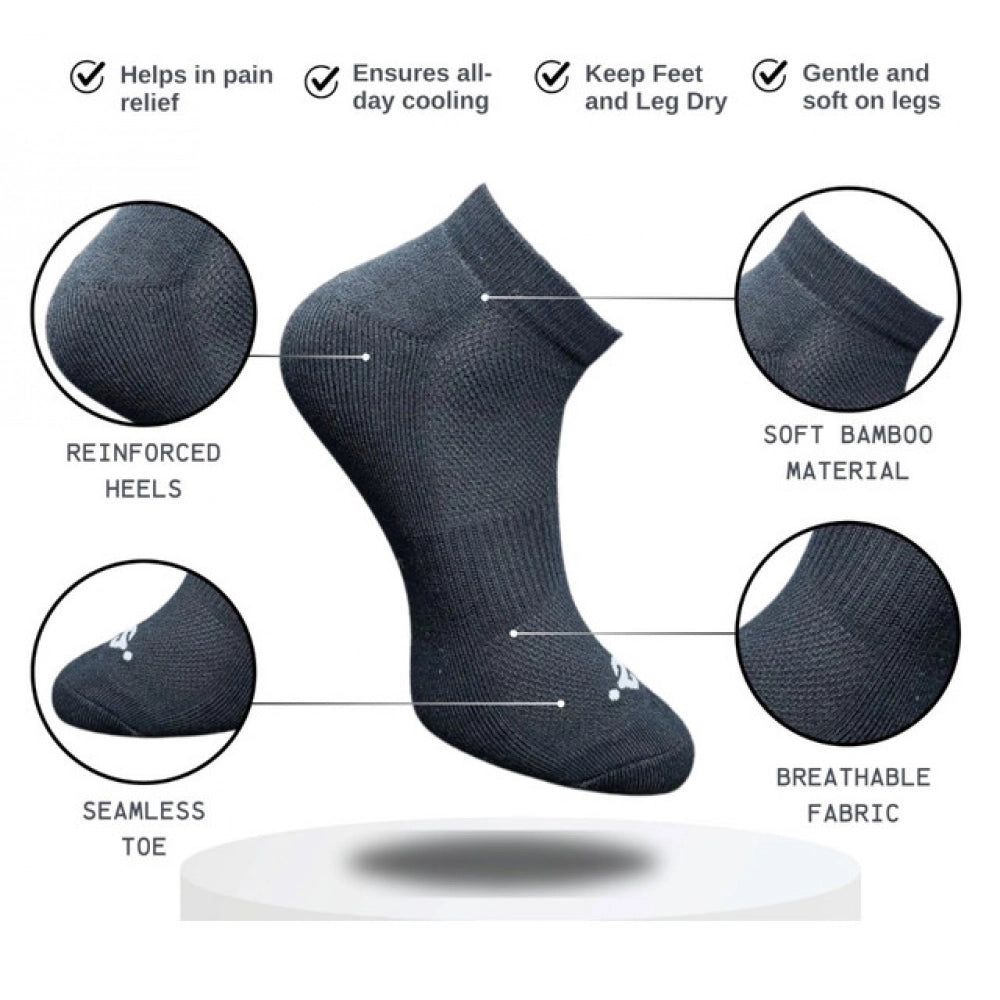 Amfyn 3_Pair Set Unisex Casual Cotton Printed Low Cut Socks (Multicolor)