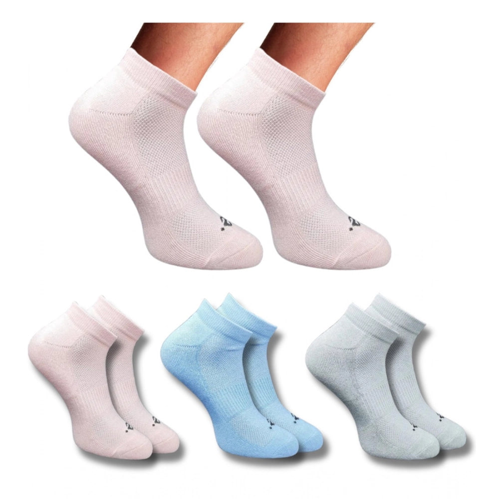 Amfyn 3_Pair Set Unisex Casual Cotton Printed Low Cut Socks (Multicolor)