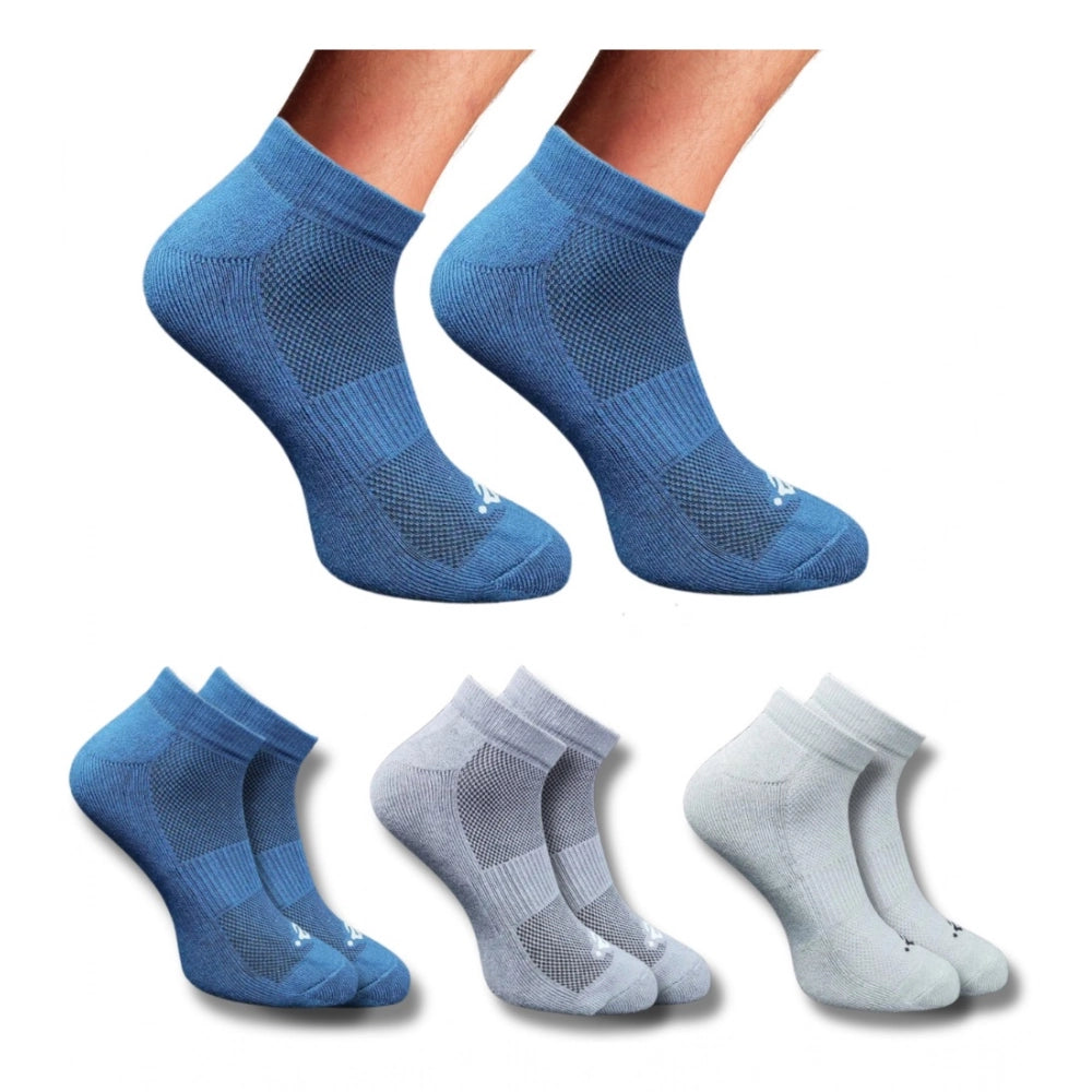 Amfyn 3_Pair Set Unisex Casual Cotton Printed Low Cut Socks (Multicolor)