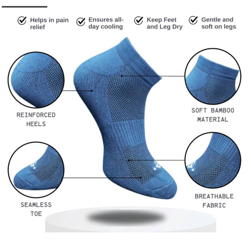Amfyn 3_Pair Set Unisex Casual Cotton Printed Low Cut Socks (Multicolor)
