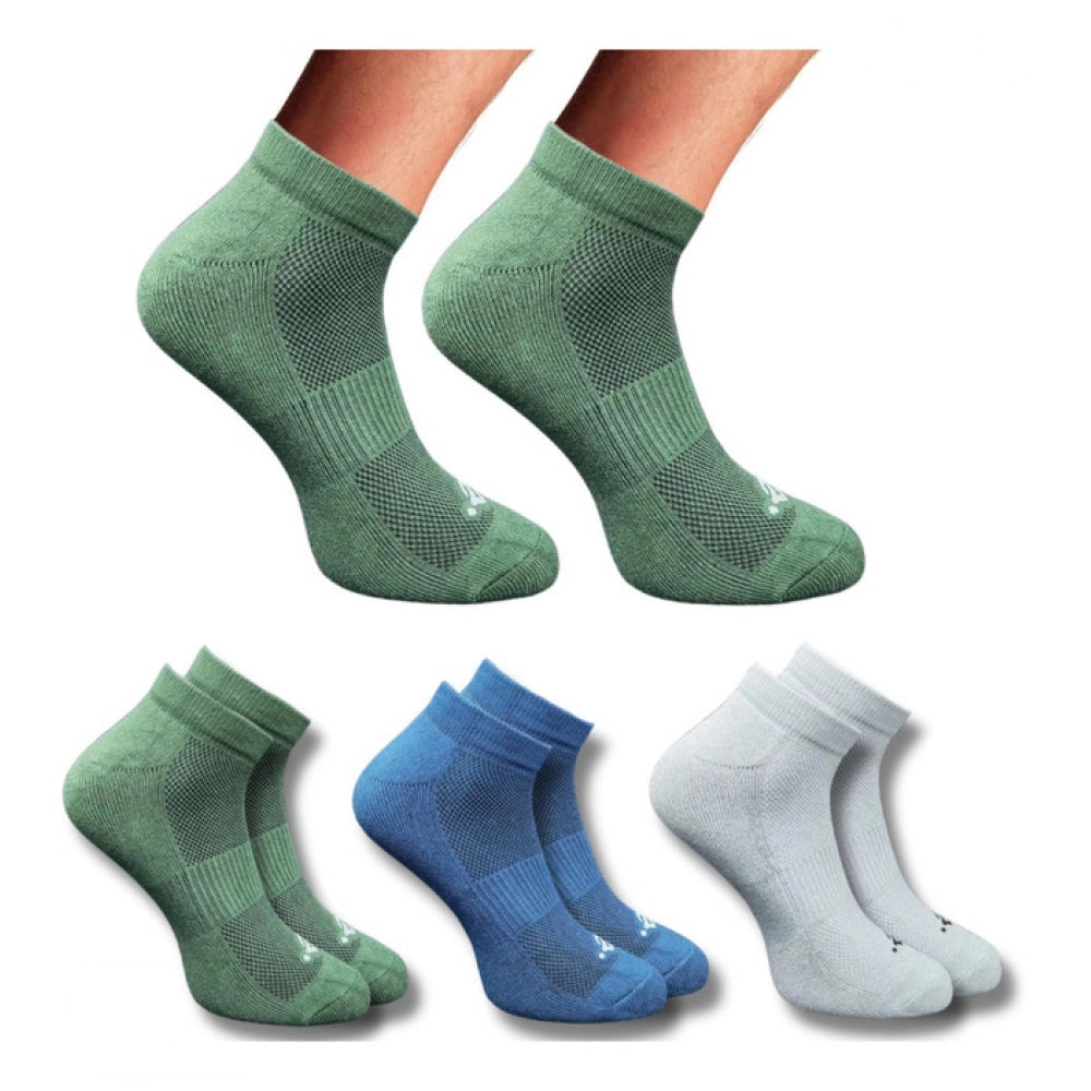 Amfyn 3_Pair Set Unisex Casual Cotton Printed Low Cut Socks (Multicolor)