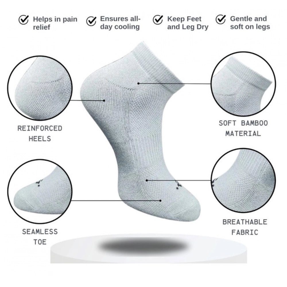 Amfyn 3_Pair Set Unisex Casual Cotton Printed Low Cut Socks (Multicolor)