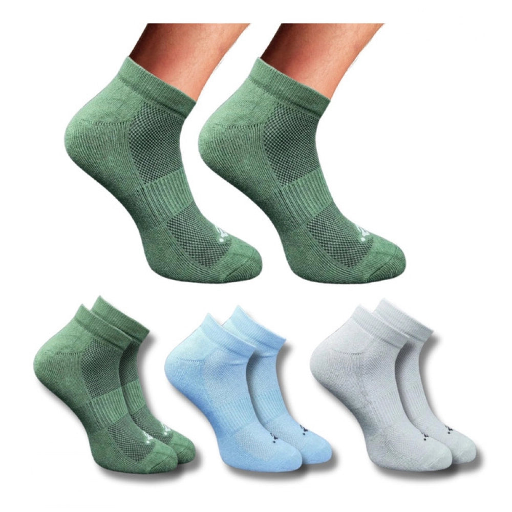 Amfyn 3_Pair Set Unisex Casual Cotton Printed Low Cut Socks (Multicolor)