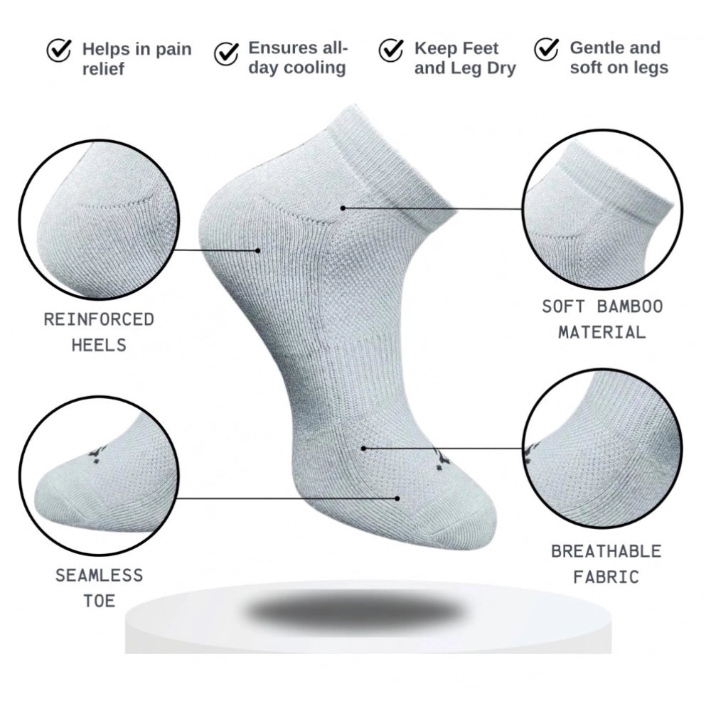 Amfyn 3_Pair Set Unisex Casual Cotton Printed Low Cut Socks (Multicolor)