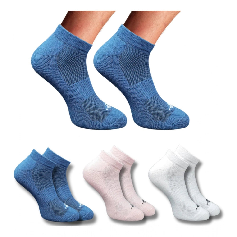 Amfyn 3_Pair Set Unisex Casual Cotton Printed Low Cut Socks (Multicolor)
