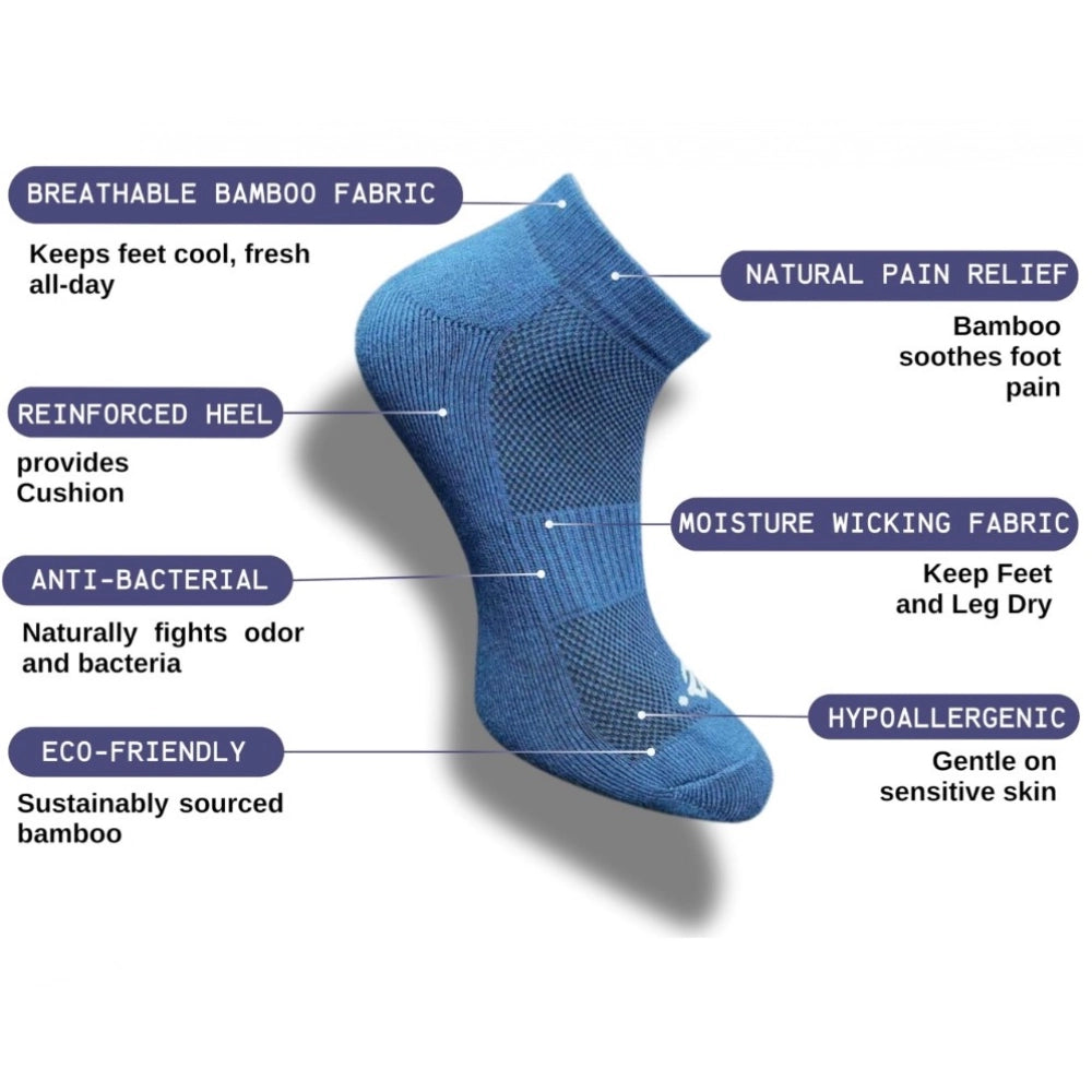 Amfyn 3_Pair Set Unisex Casual Cotton Printed Low Cut Socks (Multicolor)