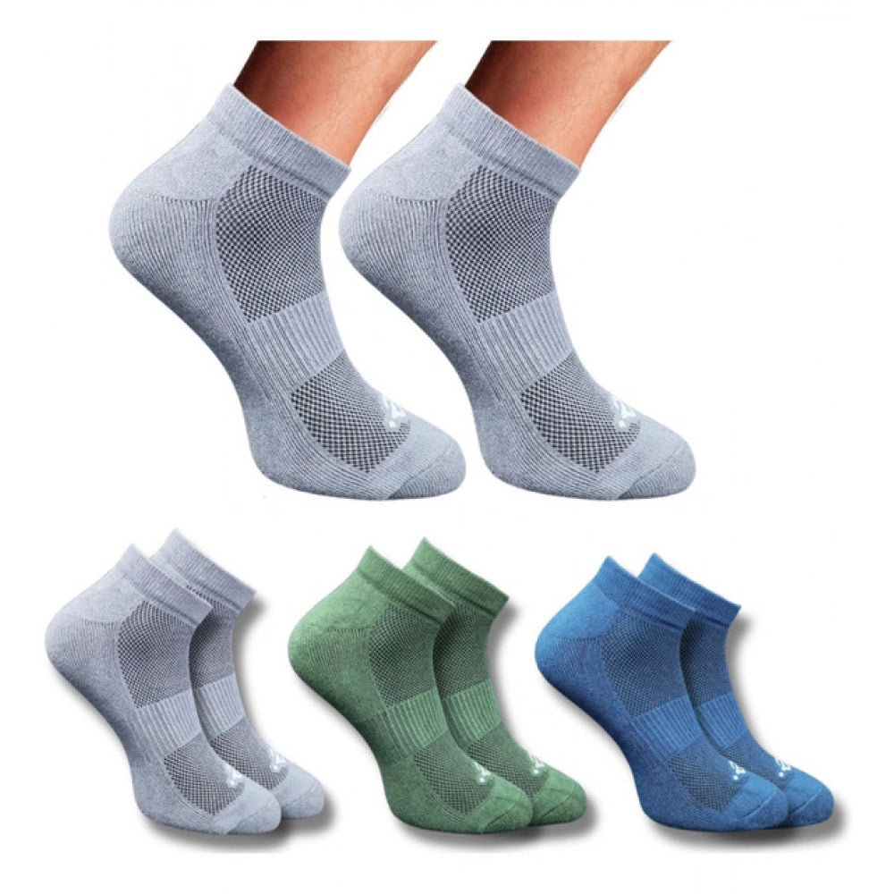 Amfyn 3_Pair Set Unisex Casual Cotton Printed Low Cut Socks (Multicolor)