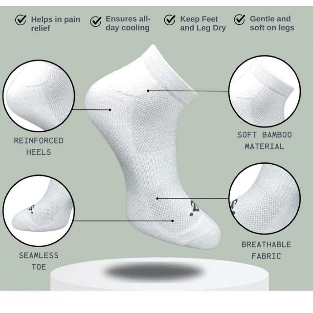 Amfyn 3_Pair Set Unisex Casual Cotton Printed Low Cut Socks (Multicolor)