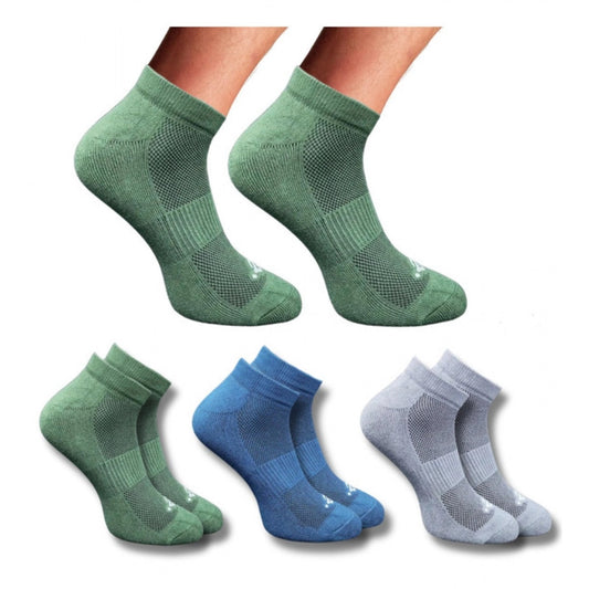 Amfyn 3_Pair Set Unisex Casual Cotton Printed Low Cut Socks (Multicolor)