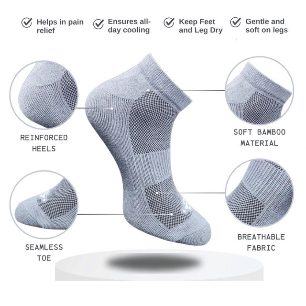 Amfyn 3_Pair Set Unisex Casual Cotton Printed Low Cut Socks (Multicolor)