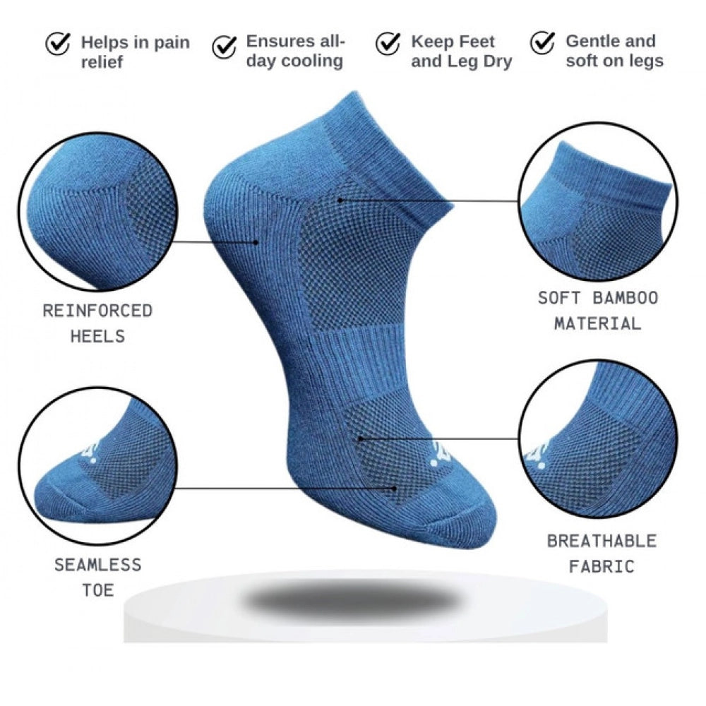 Amfyn 3_Pair Set Unisex Casual Cotton Printed Low Cut Socks (Multicolor)