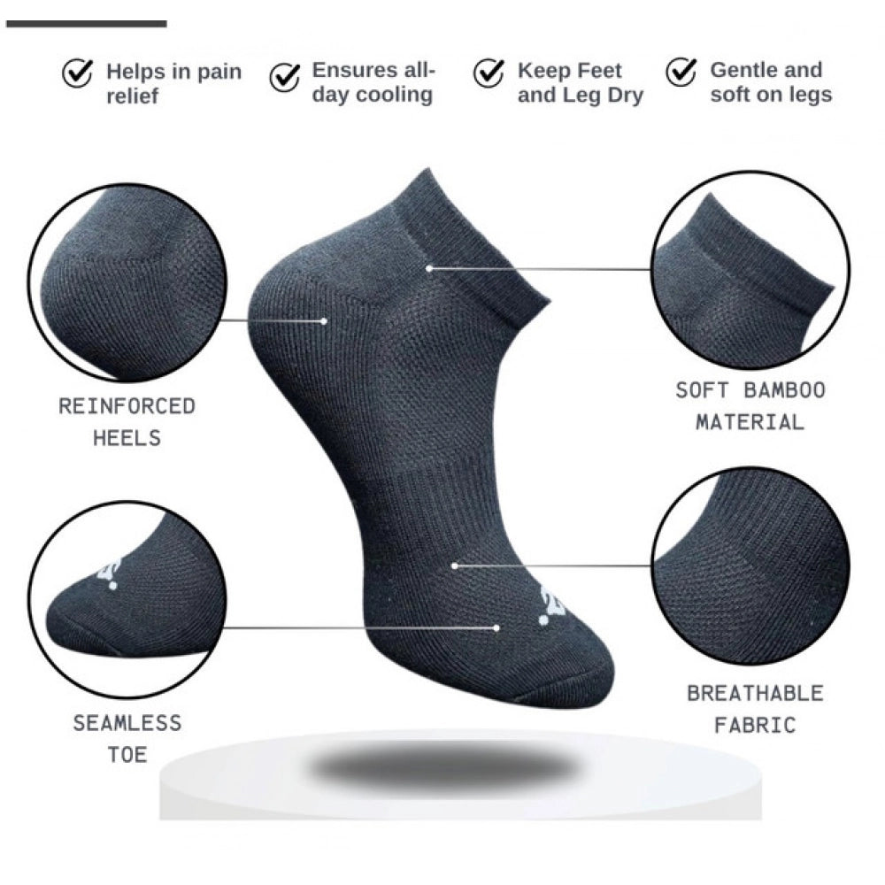 Amfyn 3_Pair Set Unisex Casual Cotton Printed Low Cut Socks (Multicolor)