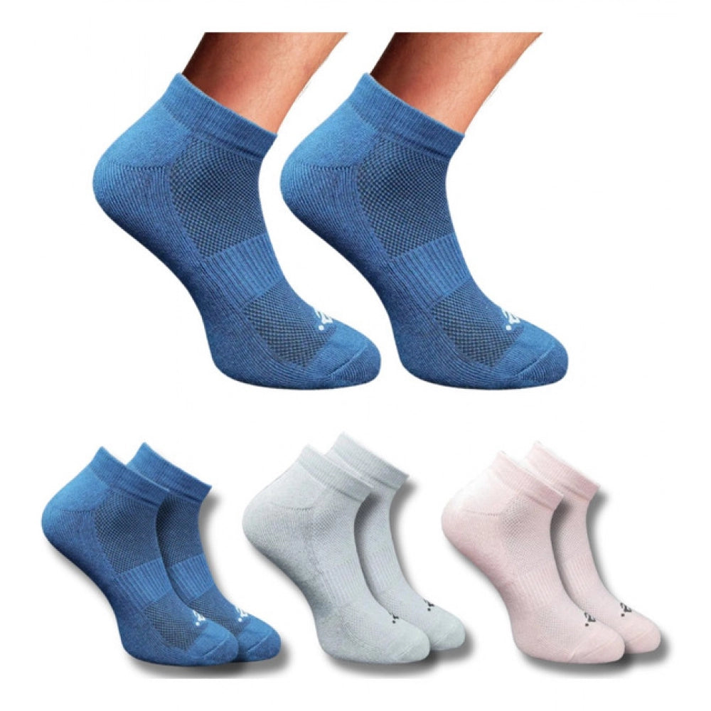 Amfyn 3_Pair Set Unisex Casual Cotton Printed Low Cut Socks (Multicolor)