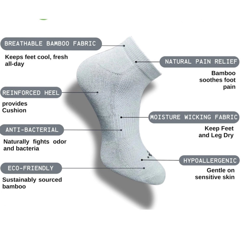 Amfyn 3_Pair Set Unisex Casual Cotton Printed Low Cut Socks (Multicolor)
