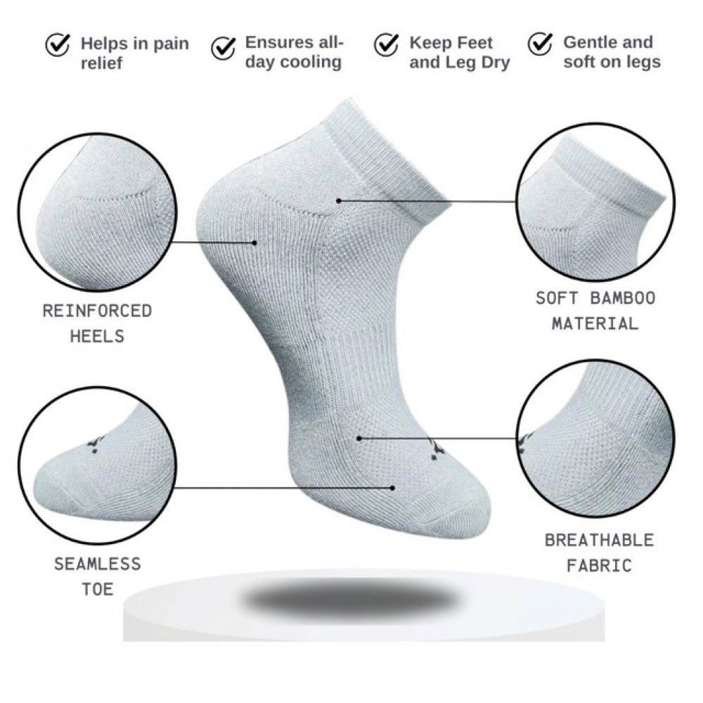 Amfyn 3_Pair Set Unisex Casual Cotton Printed Low Cut Socks (Multicolor)