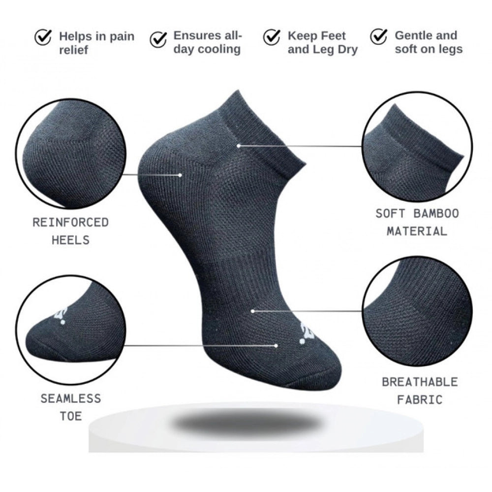 Amfyn 3_Pair Set Unisex Casual Cotton Printed Low Cut Socks (Multicolor)