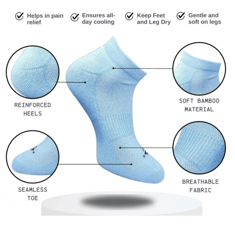 Amfyn 3_Pair Set Unisex Casual Cotton Printed Low Cut Socks (Multicolor)