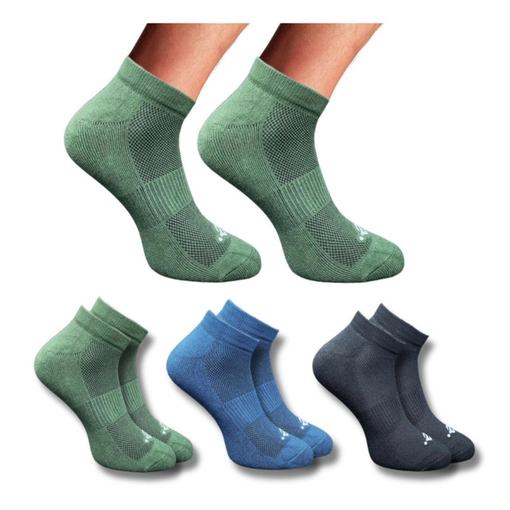 Amfyn 3_Pair Set Unisex Casual Cotton Printed Low Cut Socks (Multicolor)