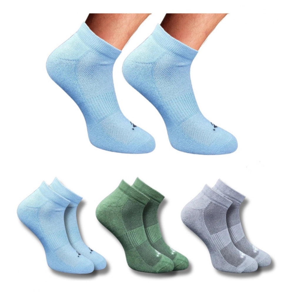Amfyn 3_Pair Set Unisex Casual Cotton Printed Low Cut Socks (Multicolor)