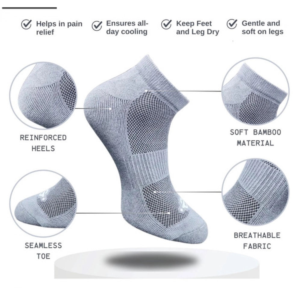Amfyn 3_Pair Set Unisex Casual Cotton Printed Low Cut Socks (Multicolor)