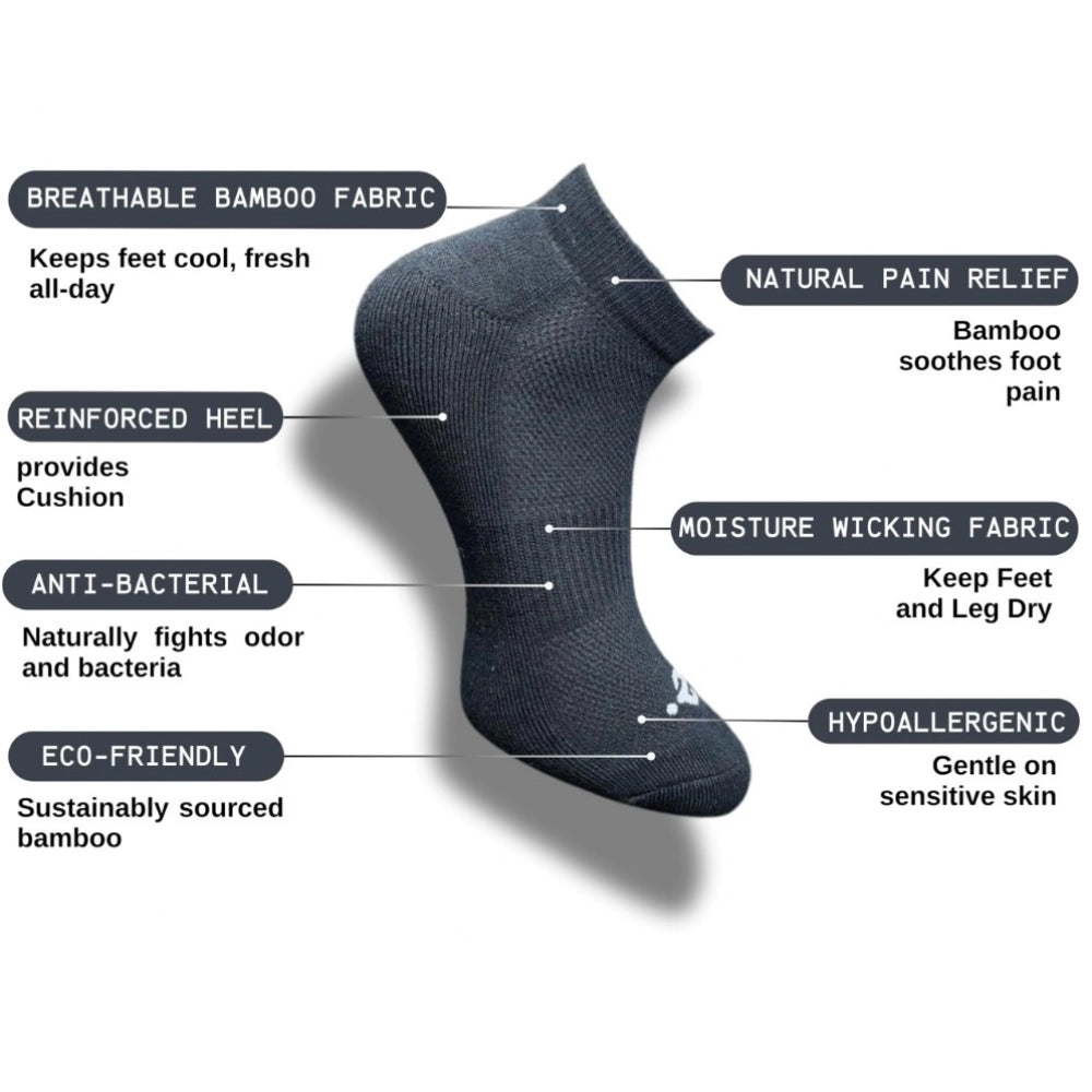 Amfyn 3_Pair Set Unisex Casual Cotton Printed Low Cut Socks (Multicolor)