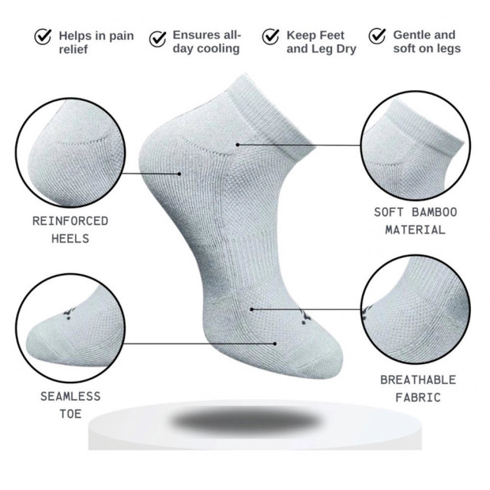 Amfyn 3_Pair Set Unisex Casual Cotton Printed Low Cut Socks (Multicolor)