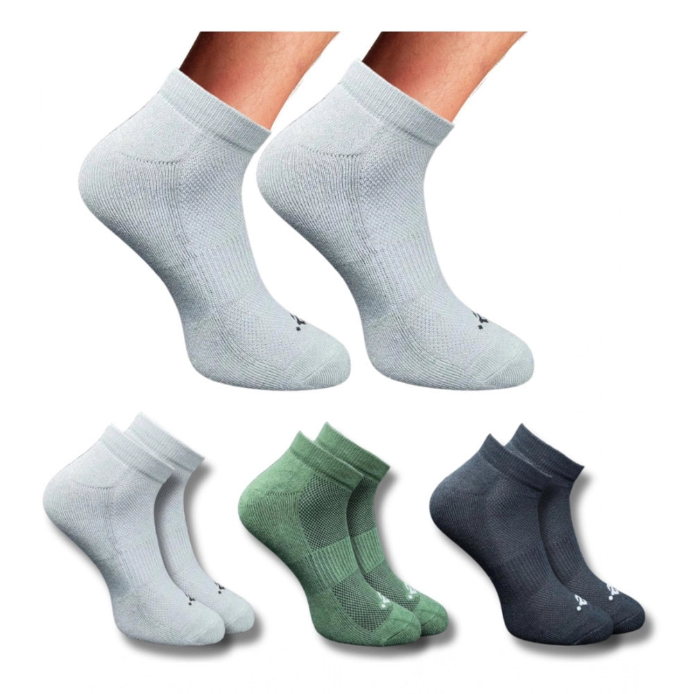 Amfyn 3_Pair Set Unisex Casual Cotton Printed Low Cut Socks (Multicolor)