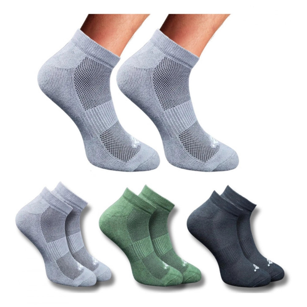 Amfyn 3_Pair Set Unisex Casual Cotton Printed Low Cut Socks (Multicolor)