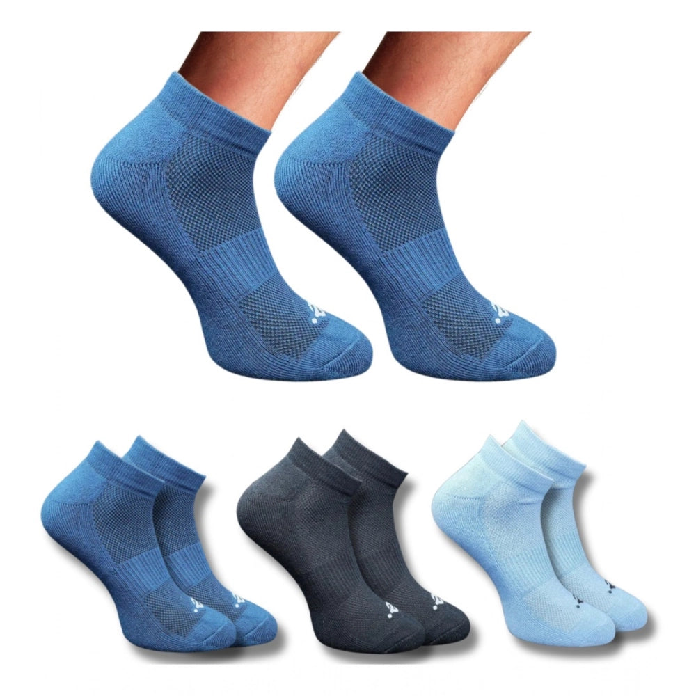 Amfyn 3_Pair Set Unisex Casual Cotton Printed Low Cut Socks (Multicolor)
