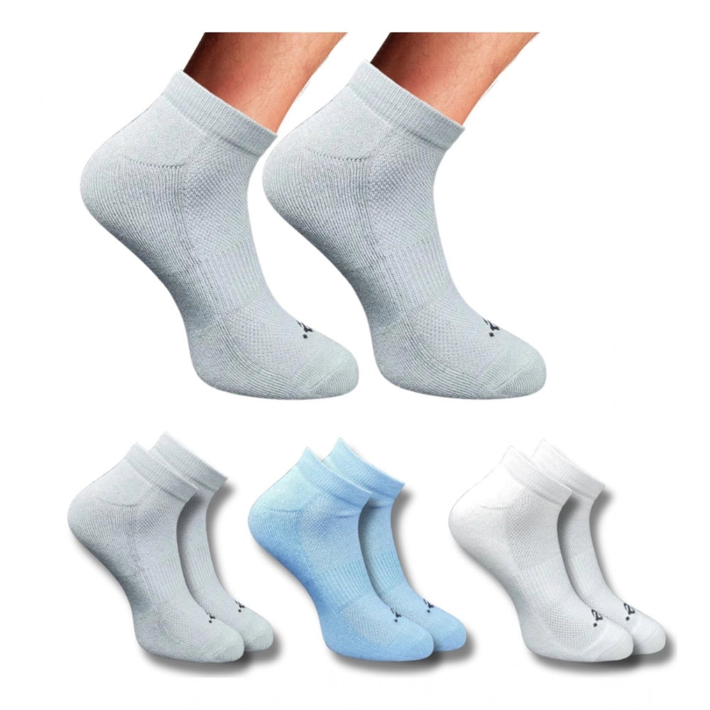 Amfyn 3_Pair Set Unisex Casual Cotton Printed Low Cut Socks (Multicolor)
