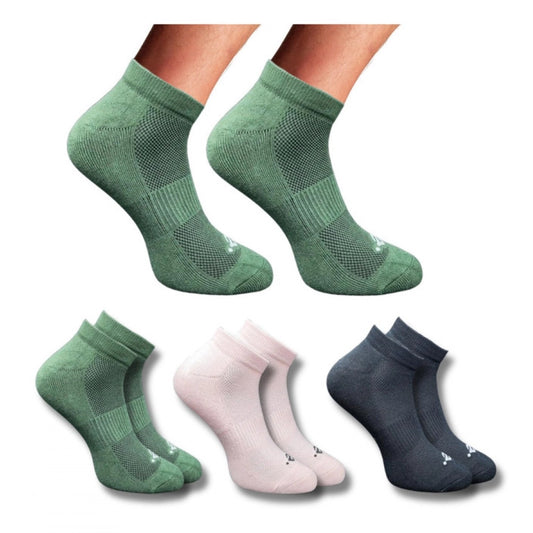 Amfyn 3_Pair Set Unisex Casual Cotton Printed Low Cut Socks (Multicolor)