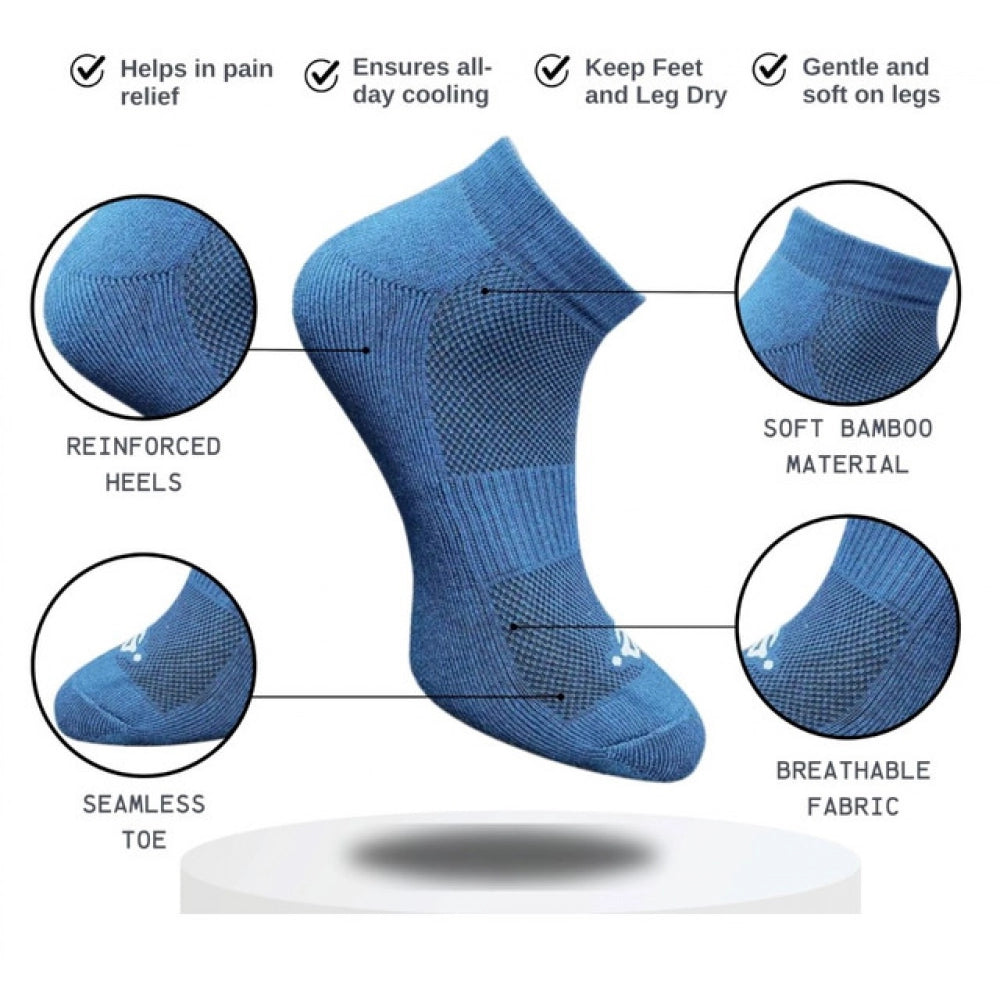Amfyn 3_Pair Set Unisex Casual Cotton Printed Low Cut Socks (Multicolor)