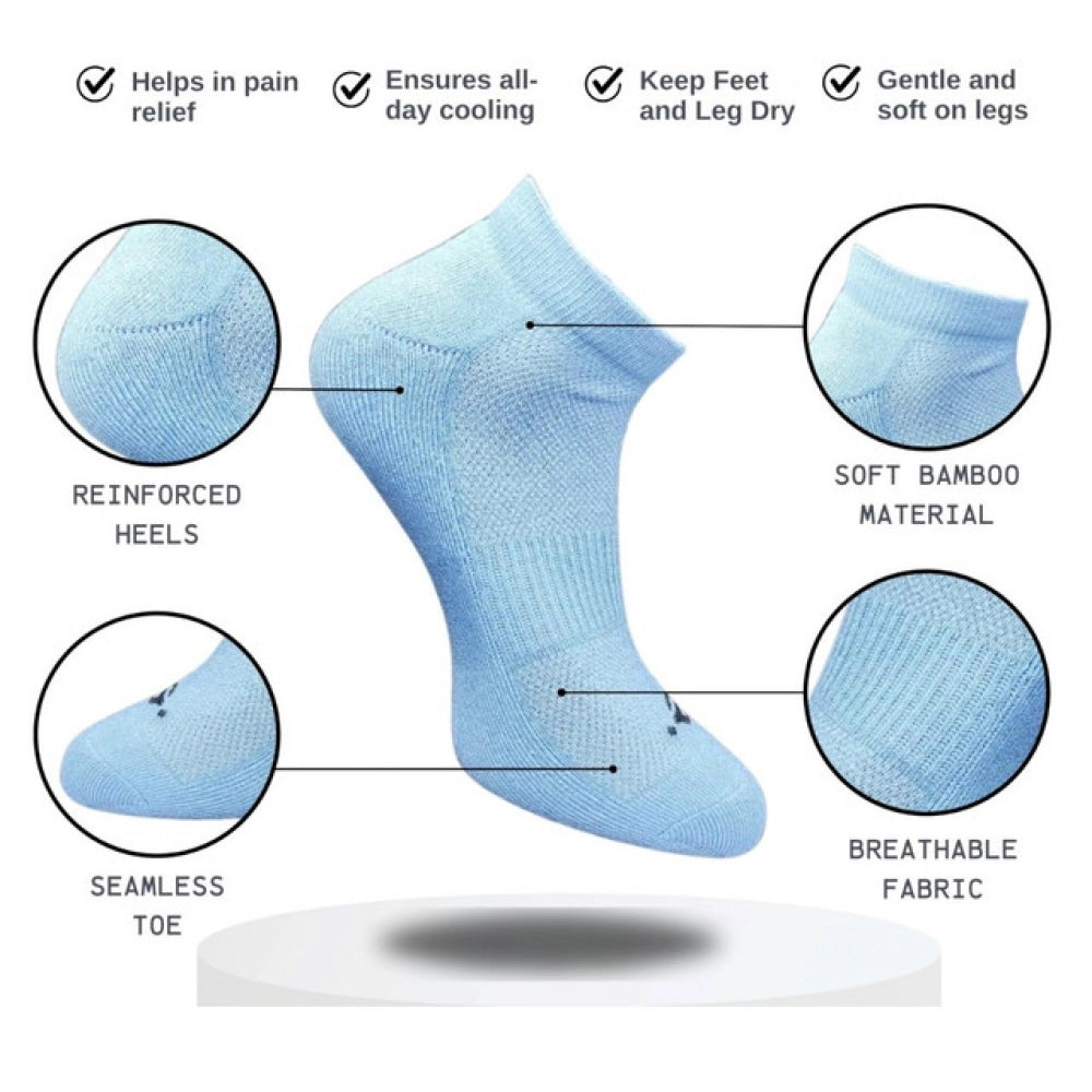 Amfyn 3_Pair Set Unisex Casual Cotton Printed Low Cut Socks (Multicolor)