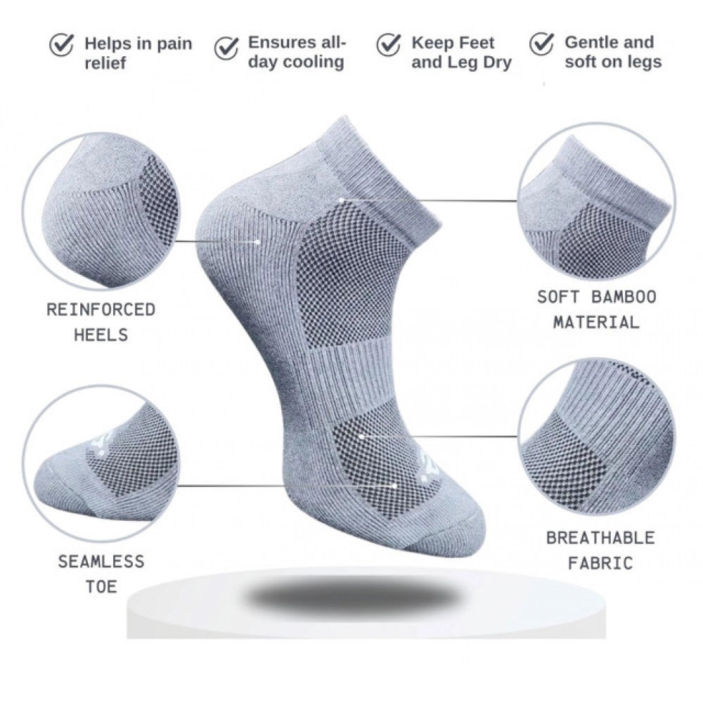 Amfyn 3_Pair Set Unisex Casual Cotton Printed Low Cut Socks (Multicolor)