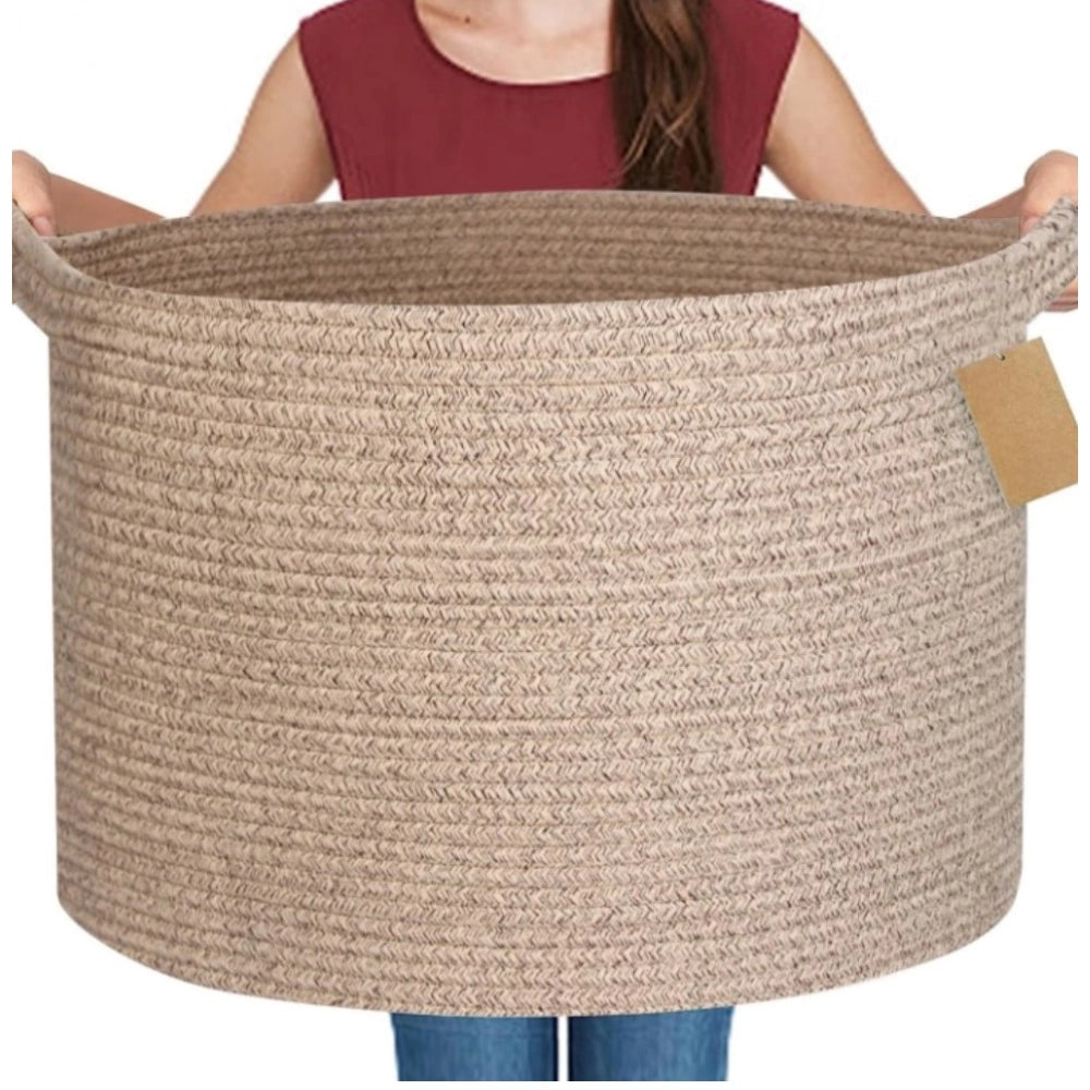 Amfyn Cotton Kidi 14x12 Inch Pack of 1 Storage Basket For Clothes (Kidi)