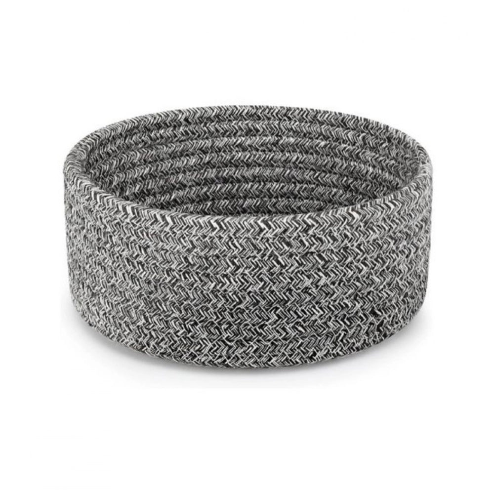 Amfyn Cotton 8x3 Inch Kidi Round 1 Pcs Bedside Organizer (Black)
