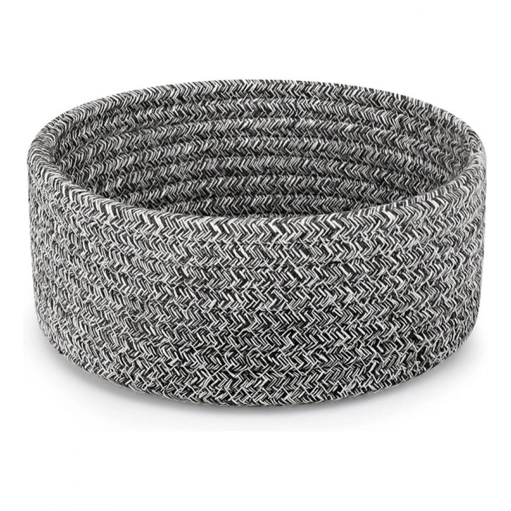 Amfyn Cotton 8x3 Inch Kidi Round 1 Pcs Bedside Organizer (Black)