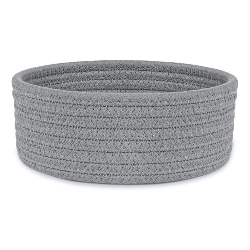 Amfyn Cotton 8x3 Inch Round 1 Pcs Bedside Organizer (Gray)