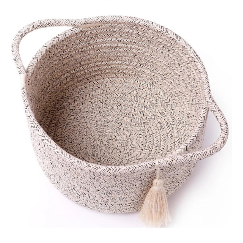 Amfyn Cotton 8x4 Inch Round 2 Set Kidi With Jhalar Bedside Organizer (Kidi)