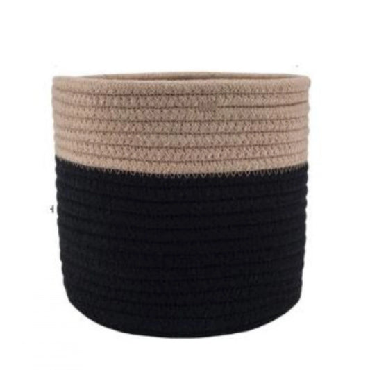 Amfyn Cotton Flower Pot (Beige Black)